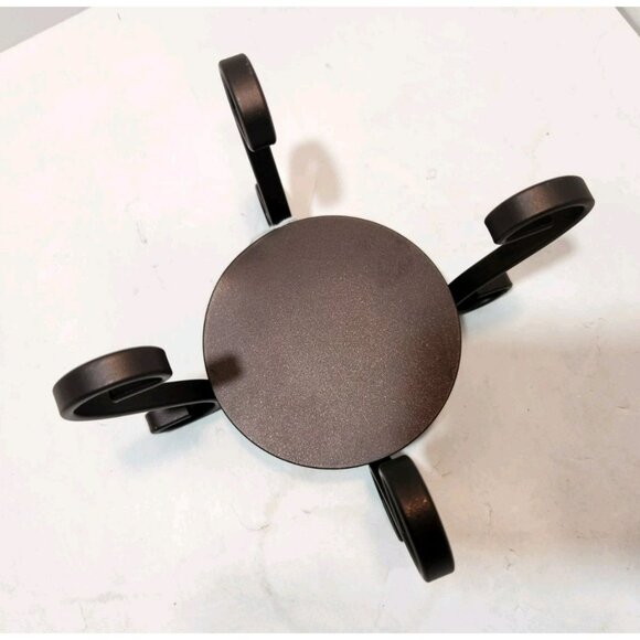 Yankee Candle Iron Table Top Jar Holder 1324133 Scroll Pattern Brown NEW - Picture 3 of 8